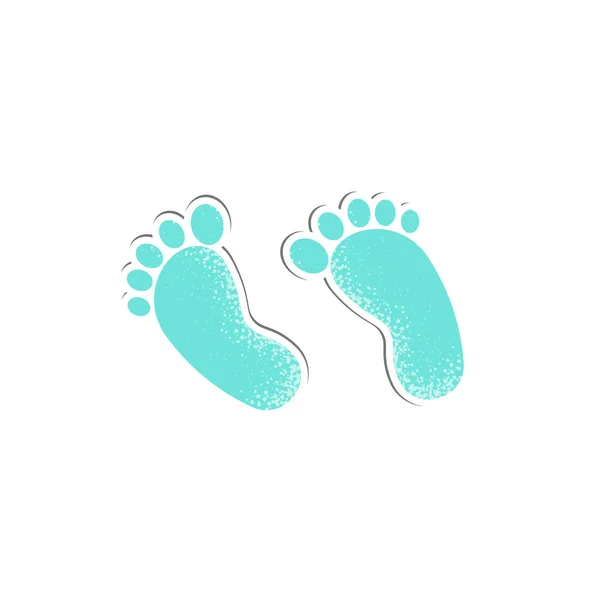 Cartoon style icon of foot child — Stock Vector