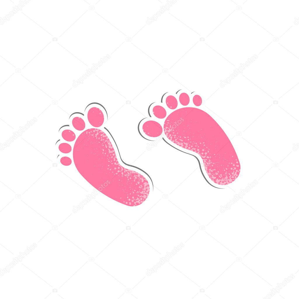 Cartoon style icon of foot child