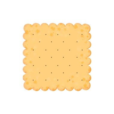 Vektör İllüstrasyon. Sağlık krakeri. İzole çerez: kare. ıc