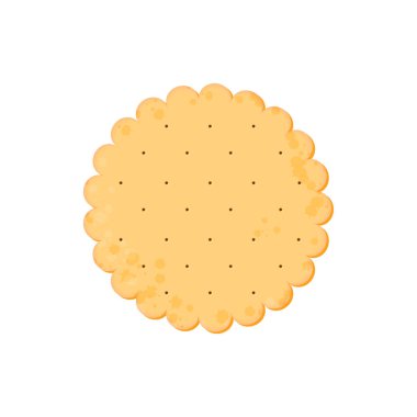 Vektör İllüstrasyon. Sağlık krakeri. İzole çerez: daire. ıc