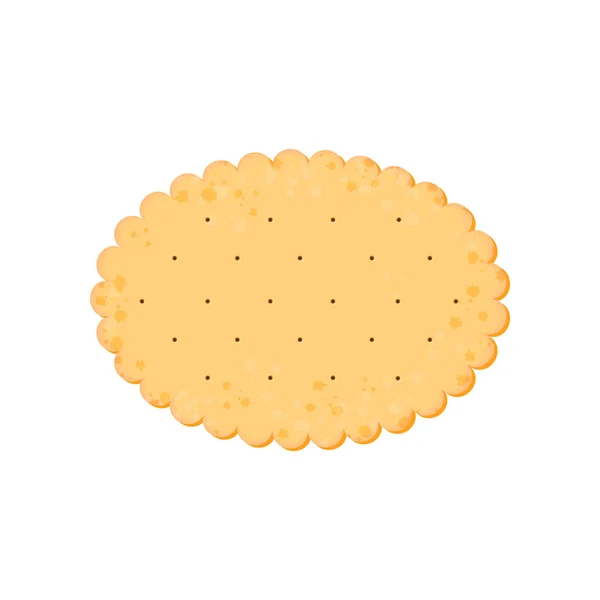 Illustration vectorielle. Cracker santé. Biscuit isolé : ellipse. I — Image vectorielle
