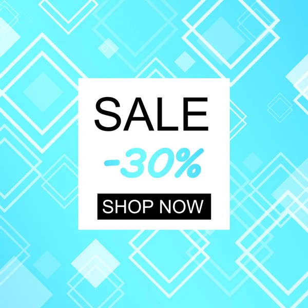 Vector illustratie. Sale-30% kaart met abstracte achtergrond — Stockvector