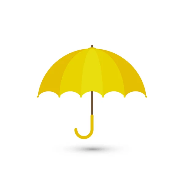 Vector Illustration. Yellow umbrella icon. Yellow umbrella isola — Stock Vector