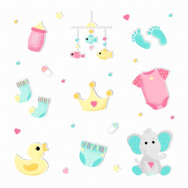 bir kız bebek duş için düz stil