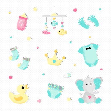 bir erkek bebek duş için düz tarzı