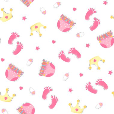 Taç ve baskı ayak ile dikişsiz desen