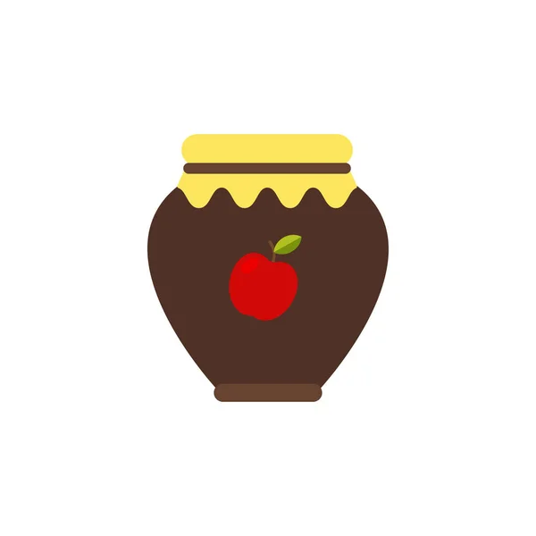 Векторная иллюстрация. Apple Jam isolated icon. Осенняя конфитура . — стоковый вектор