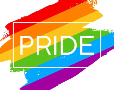 Vektör biçiminde el çizimi LGBT gurur bayrağı