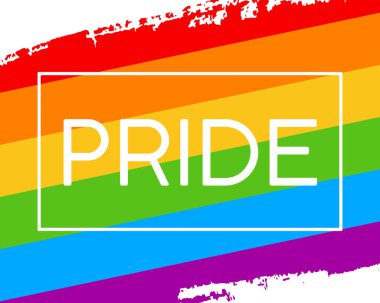Vektör biçiminde el çizimi LGBT gurur bayrağı