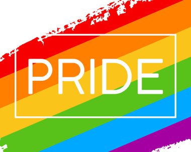 Vektör biçiminde el çizimi LGBT gurur bayrağı