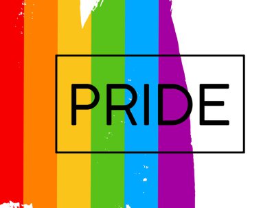 Vektör biçiminde el çizimi LGBT gurur bayrağı