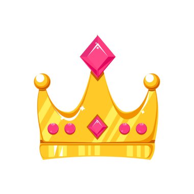 Değerli taşlarla karikatür taç