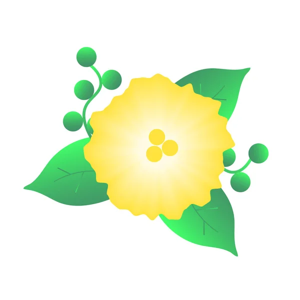 Geel bloemenpictogram — Stockvector