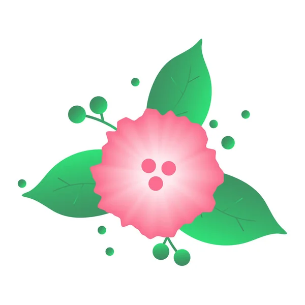 Roze bloem pictogram — Stockvector