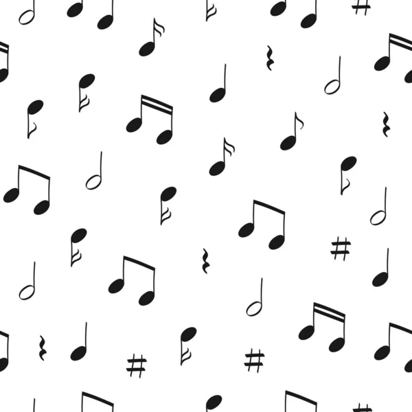 Seamless music pattern with note