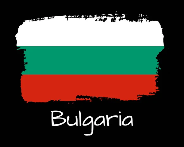 矢量插图。手绘保加利亚国旗。保加利亚国家 — 图库矢量图片