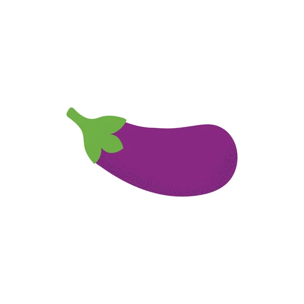 Purple eggplant vegetable in flat style — Stock Vector