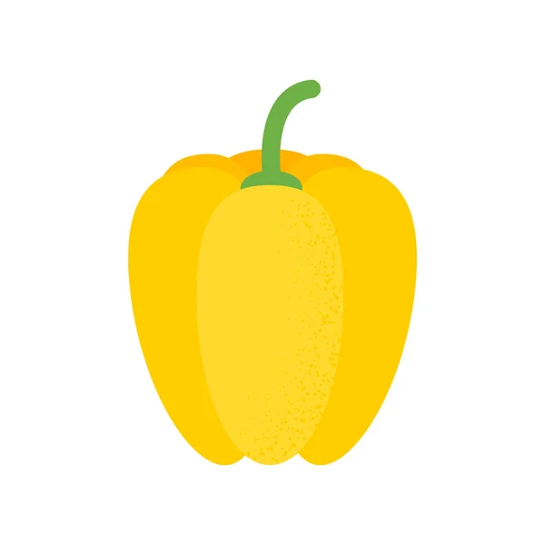 Yellow pepper in flat style isolated — 스톡 벡터