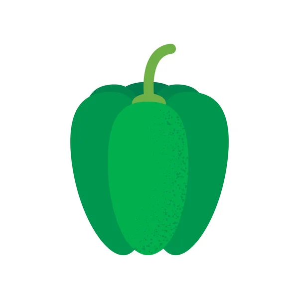 Pimienta verde en estilo plano aislado — Vector de stock