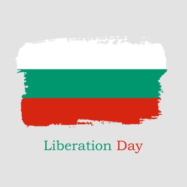 Vektör İllüstrasyon. El çizmek Bulgaristan bayrağı