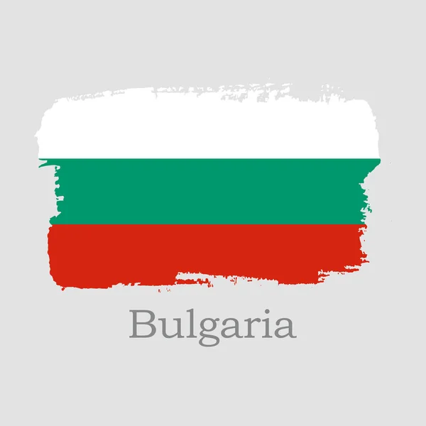 Ilustración vectorial. Dibuja la bandera de Bulgaria — Archivo Imágenes Vectoriales