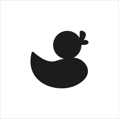 Ördek silueti. Logo için düz stil simgesi