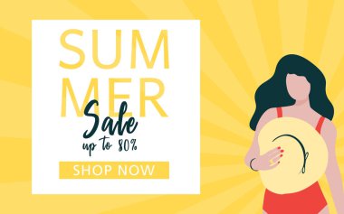 Düz tarzda alışveriş arka planı