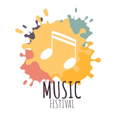 Müzik festivali konsept afişi