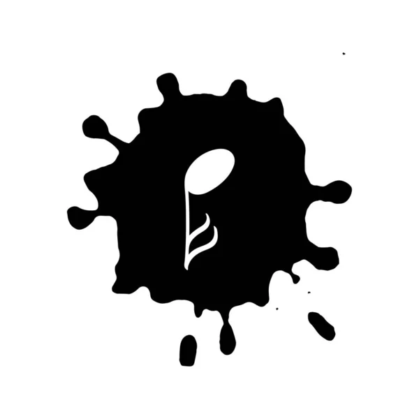 Isolated doodle music symbol note — Stock Vector