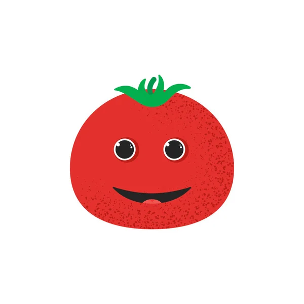 Geïsoleerde schattig glimlach tomaat karakter — Stockvector