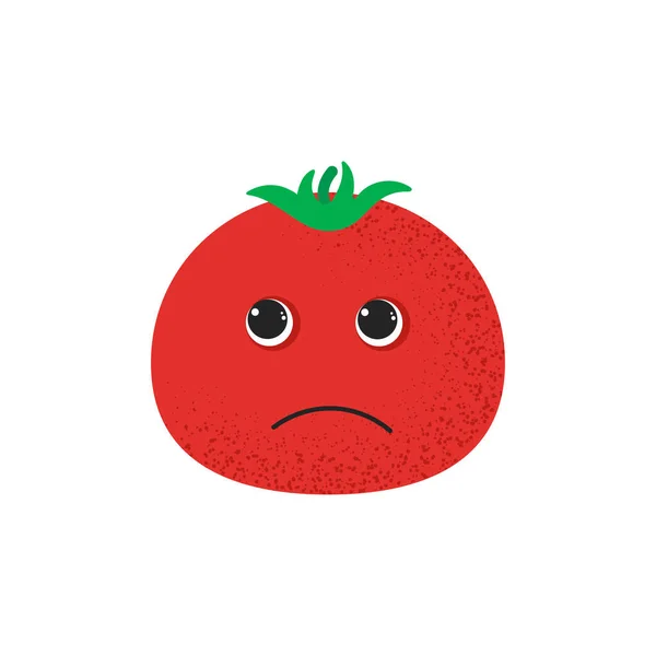 Geïsoleerde schattig glimlach tomaat karakter — Stockvector