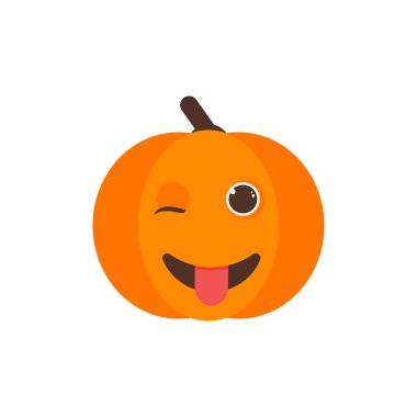 İzole pumkin sevimli gülümseme karakteri