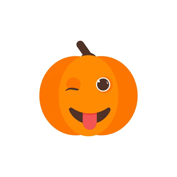 Geïsoleerd Pumpkin schattig glimlach karakter — Stockvector