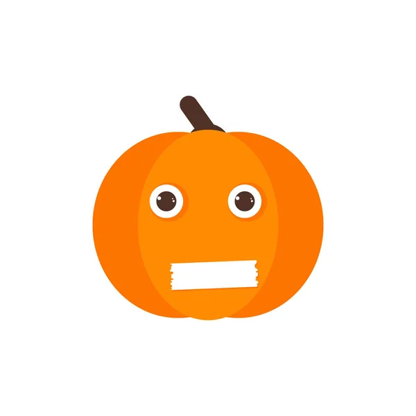 Geïsoleerd Pumpkin schattig glimlach karakter — Stockvector
