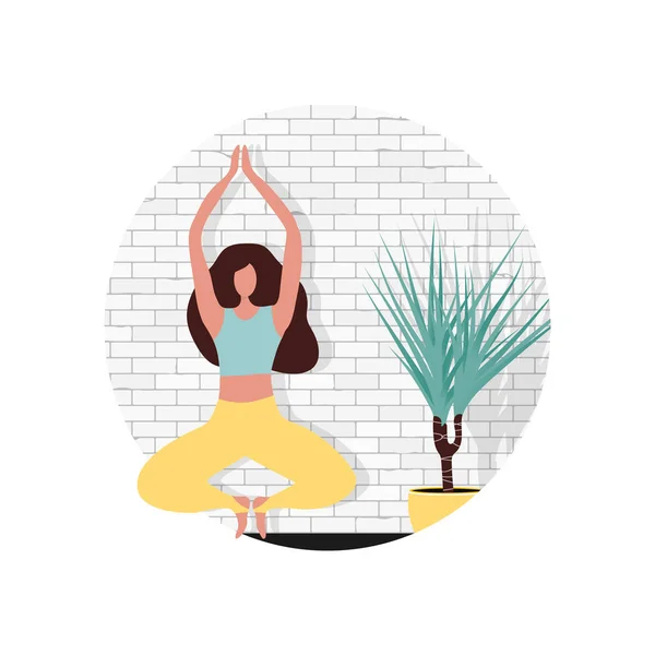 Conception de modèle de site Web créatif pour Yoga Studio — Image vectorielle