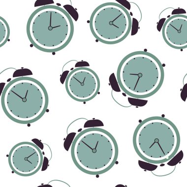 Dikişsiz modern saat vektör illüstrasyon deseni