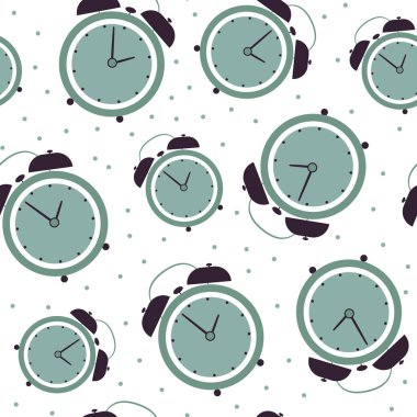 Dikişsiz modern saat vektör illüstrasyon deseni
