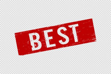 Grunge kırmızı en iyi kare kauçuk mühür damga