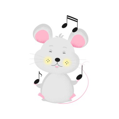 2020 hayvan sembolü. Vektör çizimi