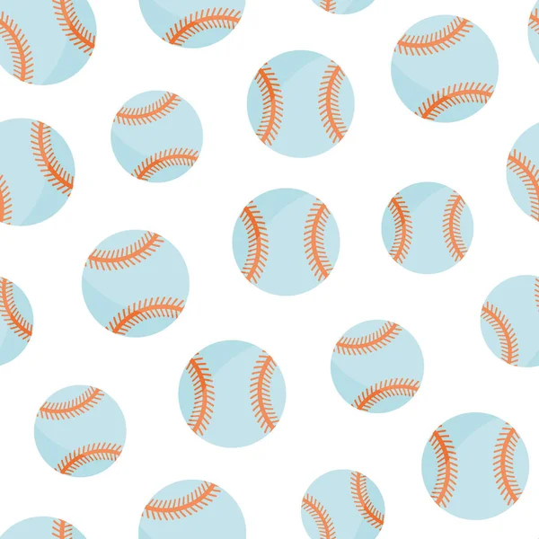 Nahtlose Baseball-Symbolmuster für den Hintergrund — Stockvektor