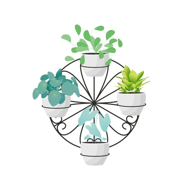 Inicio planta para ventana de diseño de estilo — Vector de stock