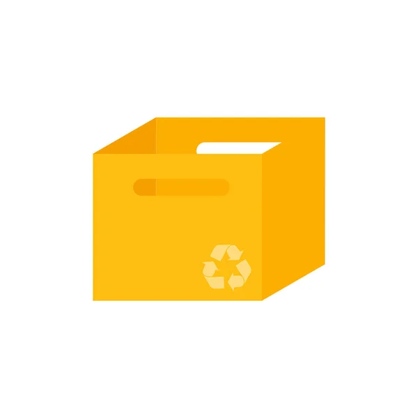 Geïsoleerde Recycle Brown Box verpakking — Stockvector