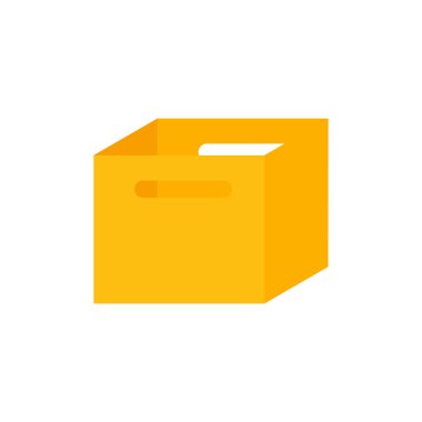 Düz kutuyu açın. Yalıtılmış geri dönüşüm kahverengi kutu