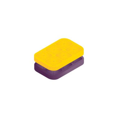 Yastık izole izole izole iyometrik vektör yığını