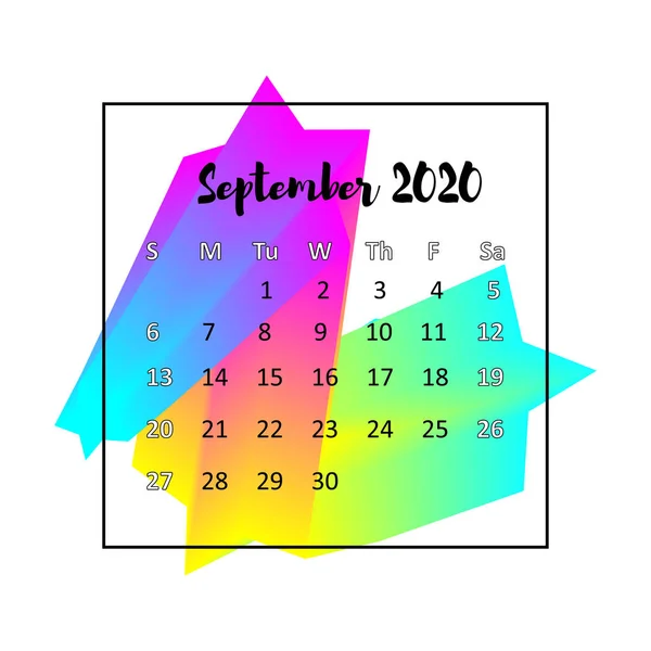 2020 kalender ontwerp abstract concept — Stockfoto