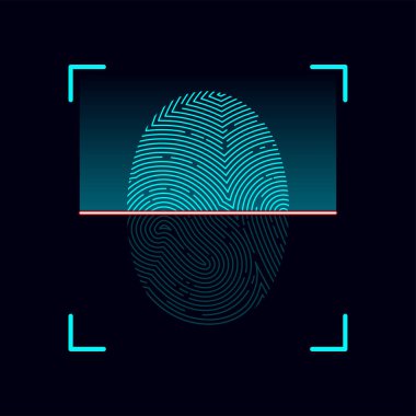 Parmak izi veya parmak izi daire simgesi
