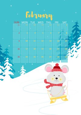 Şubat ayı 2020 şablon tasarımı