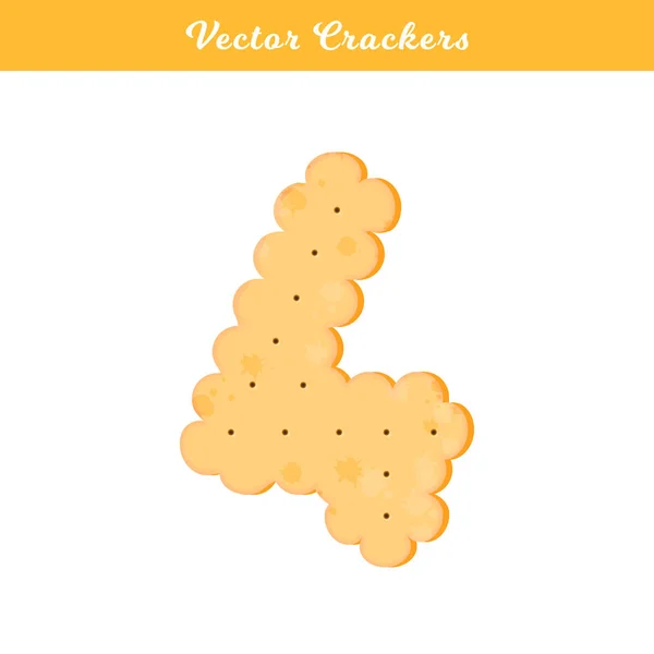 Gesundheit cracker.isolate Keks: Abbildung vier — Stockvektor