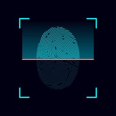 Parmak izi veya parmak izi daire simgesi