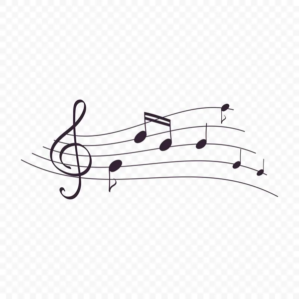 Notas de música aisladas, elemento de diseño musical — Vector de stock